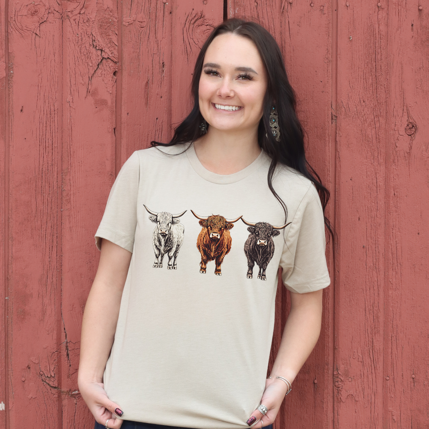 3 Highlander Tan Graphic T-Shirt