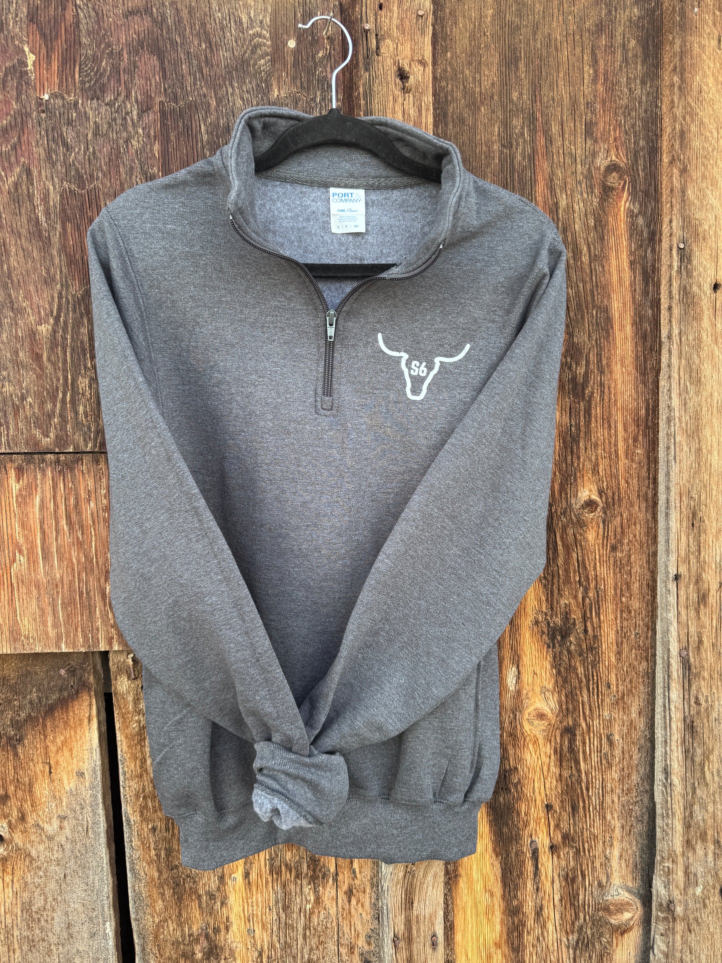 1/4 Zip Crewneck Snappy6 Graphite Sweatshirt