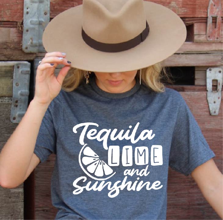 Tequila Lime and Sunshine Graphic T-Shirt