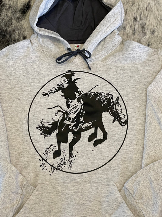 Bucking Bronc Gray Hoodie