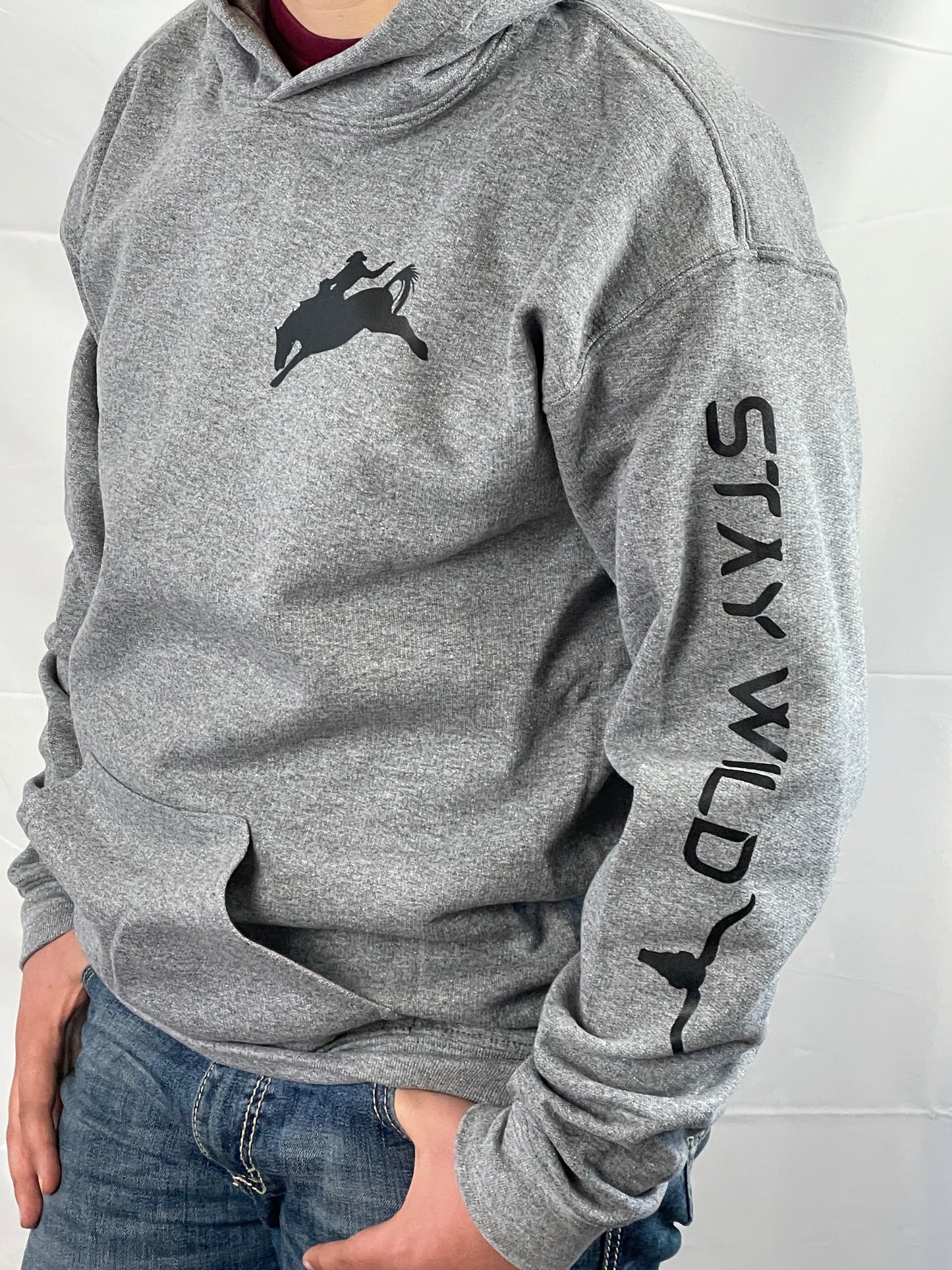 Stay Wild Bucking Horse Hoodie