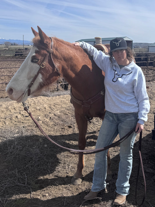1/4 Zip Crewneck Ash Gray Snappy6 Sweatshirt