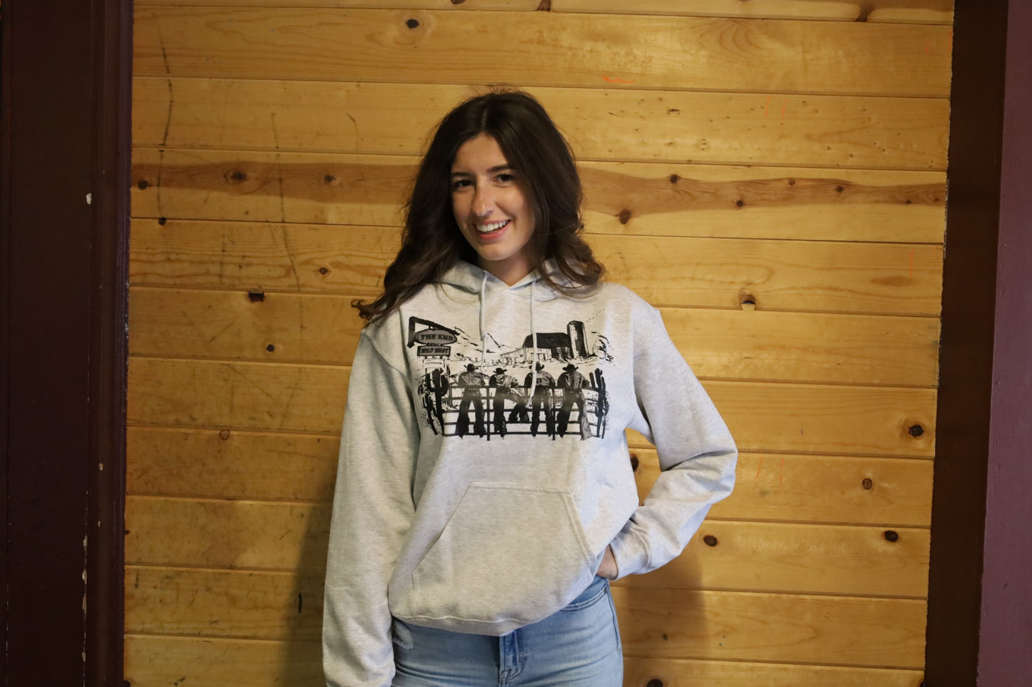 Cowboys on the Fence Ash Gray Hoodie