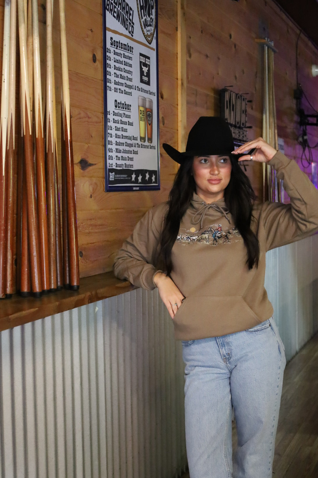 Riding the Range Brown Hoodie