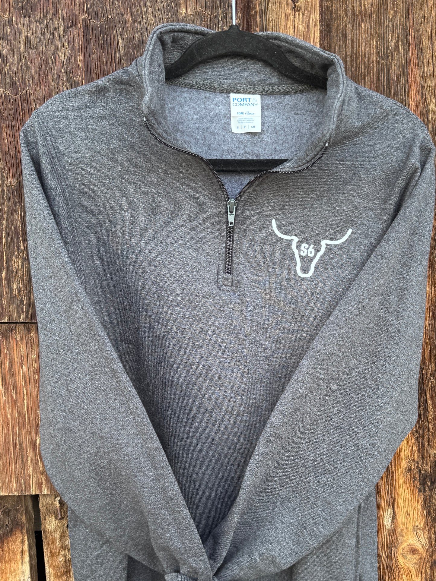 1/4 Zip Crewneck Snappy6 Graphite Sweatshirt