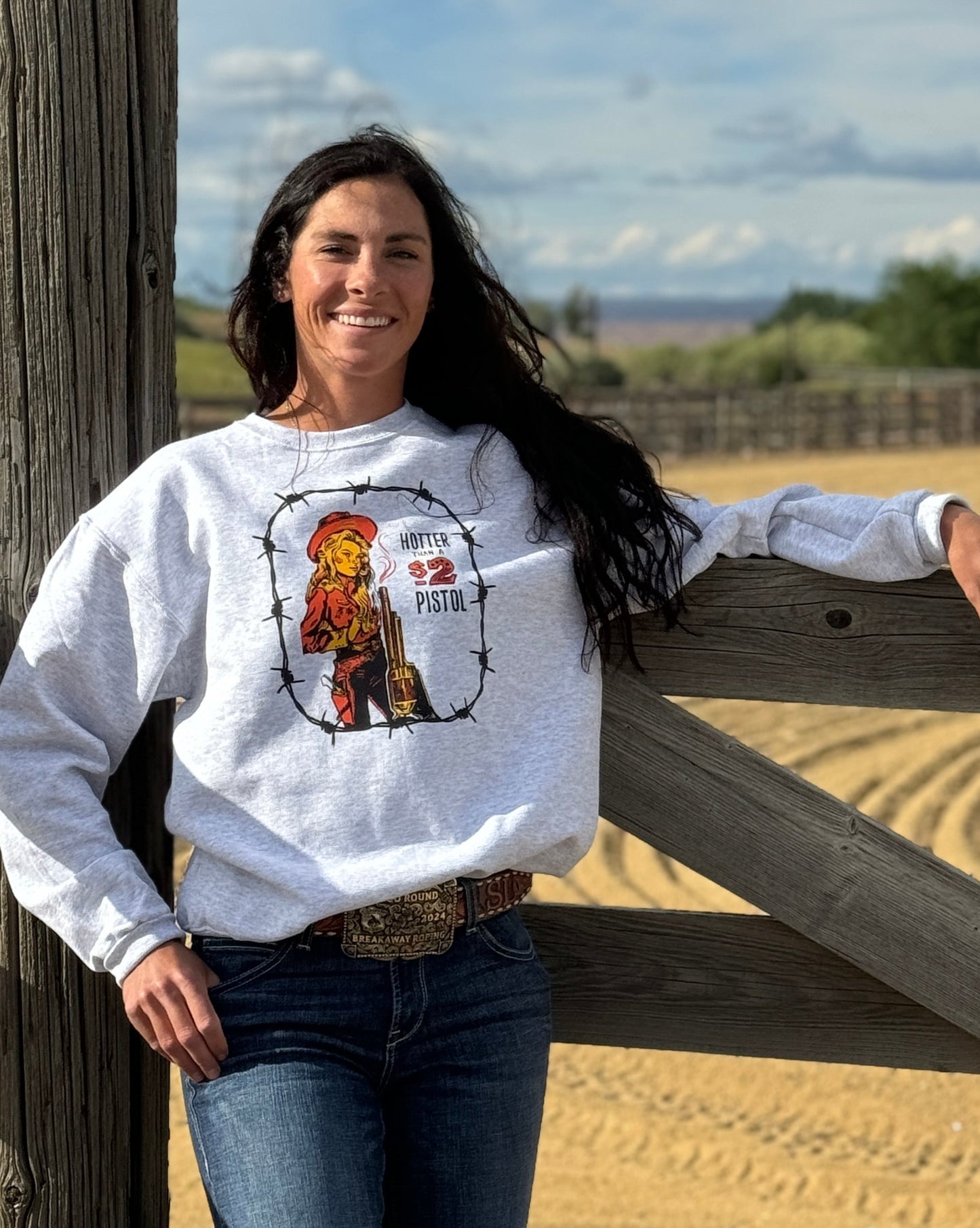 Hotter than a $2 Pistol Crew Sweatshirt
