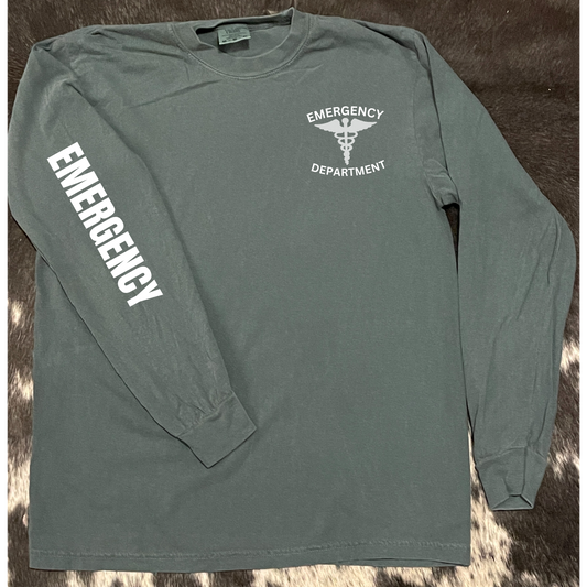 Long Sleeved ER with Idaho - Comfort Colors "Blue Spruce"