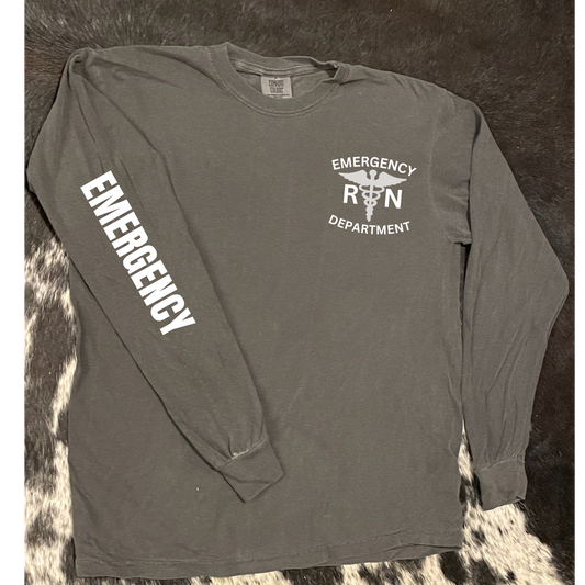 Long Sleeved RN with Idaho - Comfort Colors "Pepper"